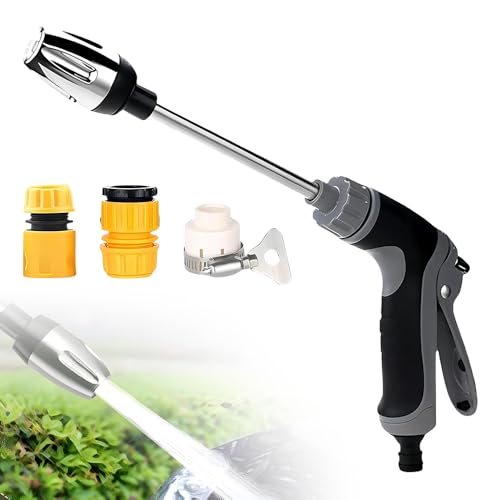 mizikuu Turbo Washer para manguera de jardín, turbolavadora, pistola de agua de alta presión, boquilla de alta presión con 3 conexiones, pistola de alta presión, boquilla, limpiador de alta presión