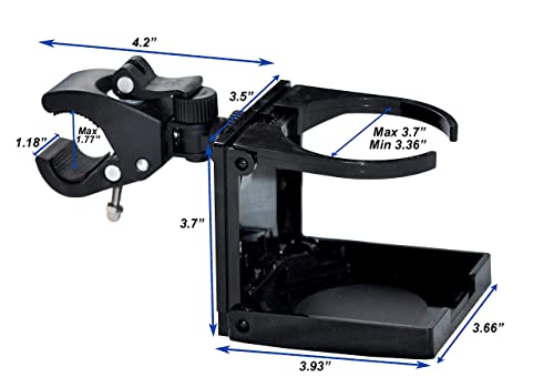 Folding Cup Holder For Table - Chair Adjustable Cup Holder With Camera Clamp Mount Multifunctional Drink Holder Marine Boat Car Bike Universal Cup Holder #TOP3