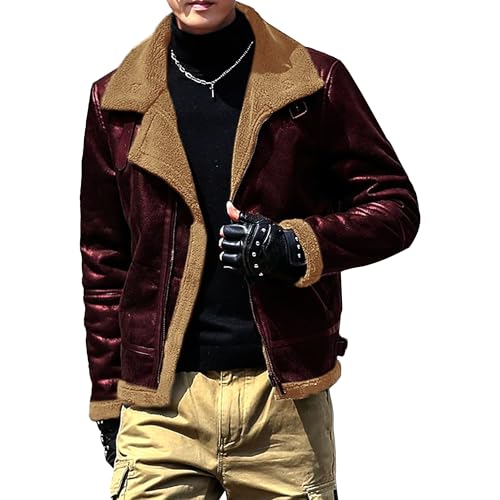Chaqueta Bomber de cuero suave para hombre miniatura 1