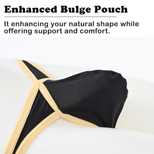 Mens Sexy Thong Underwear Pack G-String Bikini Briefs with pouch Low Rise Thong for Men3