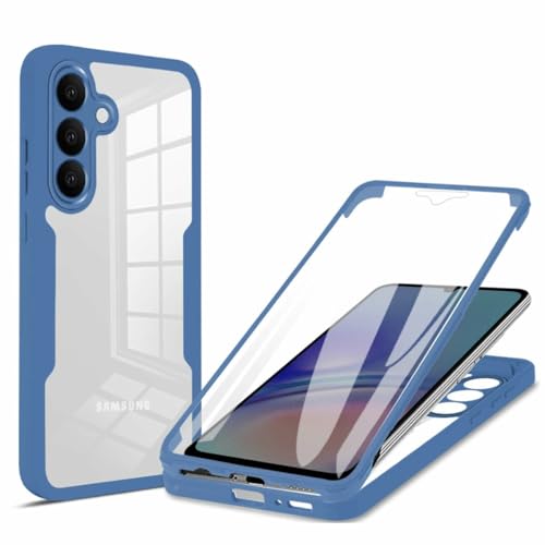 betterfon 360 Degree Case Compatible with Samsung Galaxy S25 FE | Mobile Phone Case Built-in Screen Protector | Blue | Smartphone Case Full Protection