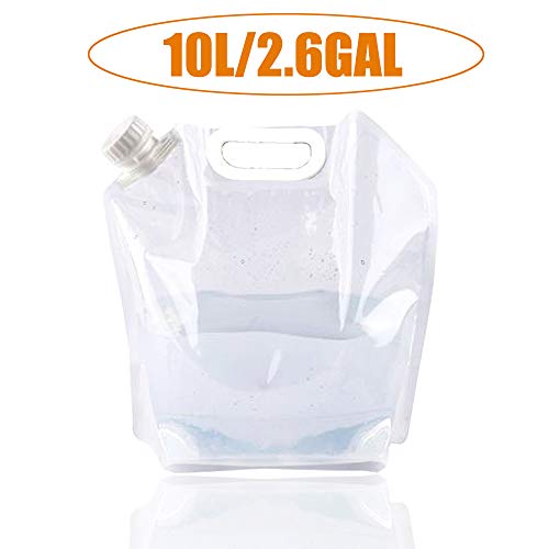 SUPANT 10 litres / 2.6 Gal Collapsible Water Jug Container, Freezable, BPA Free