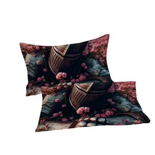 Housse de couette double microfibre sans repassage parure lit 3D filles Chevalier - 7