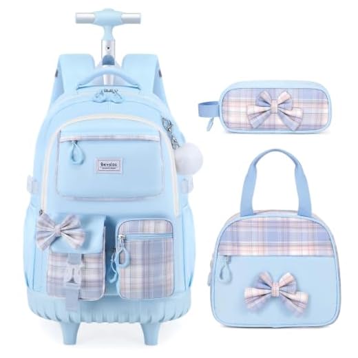 Bevalsa Rolling Backpack for Girls