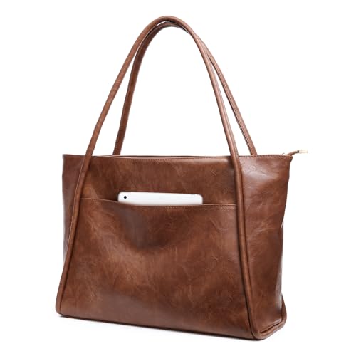 Image of Vegan Leather Tote Bag for Women Large Purse for Work Lady Handbag
