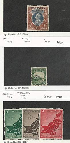 Pakistan, Postage Stamp, 14, 30, 84-86 Used, 1947-56 Map