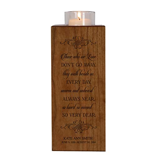 Lifesong Milestones Personalized 8 inch Square Memorial Votive Candle Holder, in Loving Memory Tealight Candle Holder Honor and Remember Your Loved Ones Home Decoration
