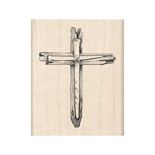 Inkadinkado Nail Cross Mounted Rubber Stamp for Card Making and Scrapbooking, 1pc, 1.96''L x 2.5''H