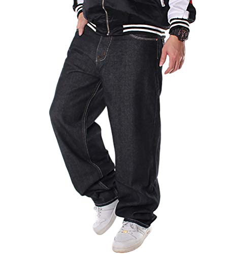 ORANDESIGNE Herren Hip Hop Baggy Jeans Vintage Graffiti Drucken Stickerei...