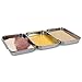 Navaris 3X Bac de Cuisson en INOX - Plat Rectangulaire en Acier Inoxydable - Plateau de Cuisson Four pour Pâtisserie Gratin Frites - 22 x 15 x 3 cm