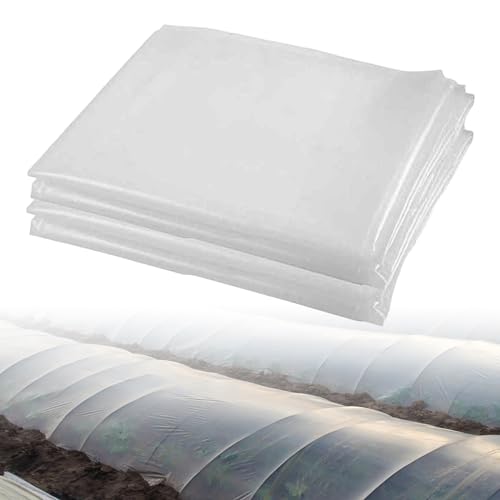 Sporgo Pellicola trasparente in polietilene: 6 x 2 m, extra spessa, resistente agli strappi, alta trasmissione della luce, per serra, per frutta, verdura, agricoltura