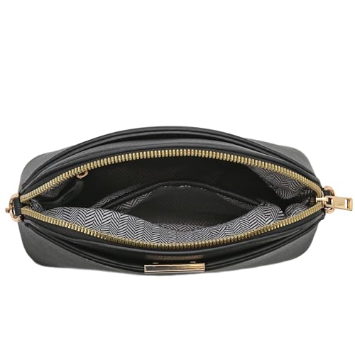 Image of FashionPuzzle Faux Leather Small Dome Crossbody Bag with Chain Strap