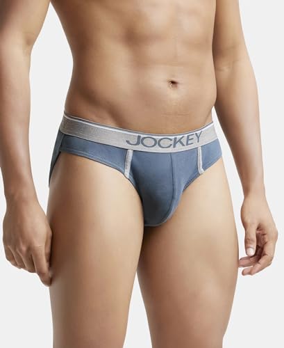 Image of Jockey 8044 Men's Super Combed Cotton Rib Solid Brief with Ultrasoft Waistband