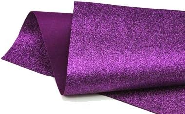 Glitter Wool Craft Felt - 9.5” x 12” Sheet - Purple