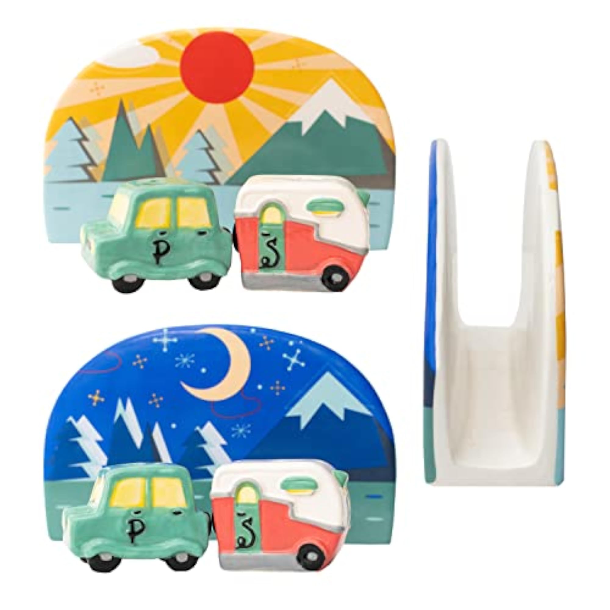 Camp Life Vintage Camper Salt & Pepper Shakers Set