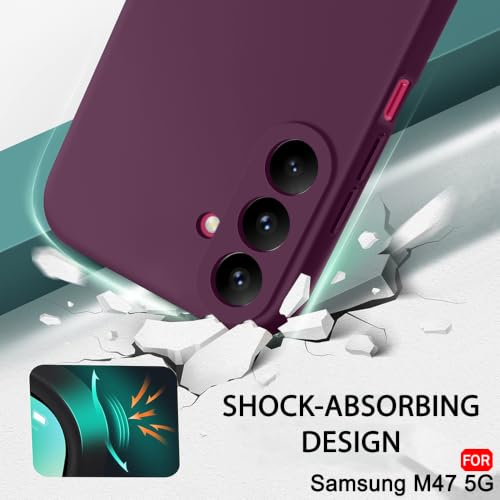 Image of TheGiftKart Genuine Liquid Silicone Back Cover Case for Samsung Galaxy M47 5G | Soft Micro-Fibre Lining Inside | Camera Protection Bump | Shockproof Cover Case for Samsung M47 (Silicone, Rogue Red)
