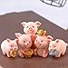 YWSZJ Miniature Pig Figure aborable Animal Figurine Giocattoli Fortunato Piggies Cake Topper Resina delle Decorazioni del mestiere di DIY Tabella Decor