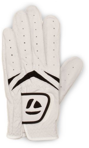 TaylorMade Stratus White/Black Golf Glove, Large, Left Hand
