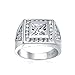 Geometrische 6Ct Prinzessin Geschnitten Aaa Cz Herren Verlobungsring Kubische Zirkonia Pflaster Cz Dreieck Hochzeit Band Für Männer