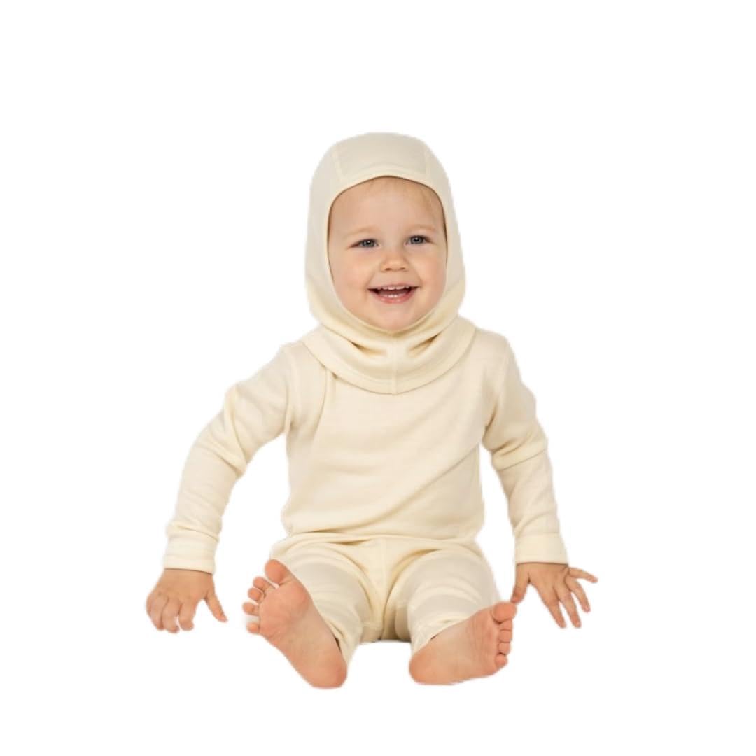 Bonnet en laine mérinos menique écru pour enfant : douceur et confort premium - 8
