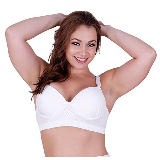 Sutiã plus size sutiã reforçado com bojo sustentação Carol (BR, Numérico, 46, Plus Size, BRANCO)