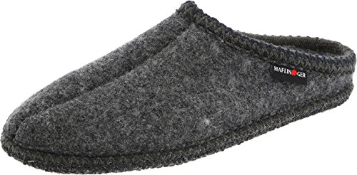 HAFLINGER Alaska AS Unisex Classic Slippers, Grey, 44EU