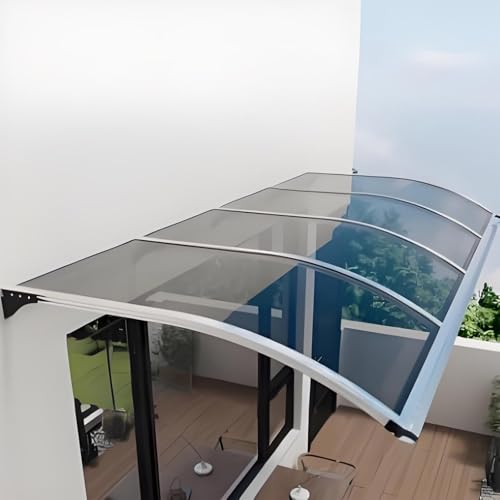 Baldachin, Türmarkise, Sonnenschutz, Markise, Außenfenster, Terrassenabdeckung, Terrassenmarkise, grau, Standmarkise, 60 x 120 cm, perfekter Sonnenschutz für den Außenbereich