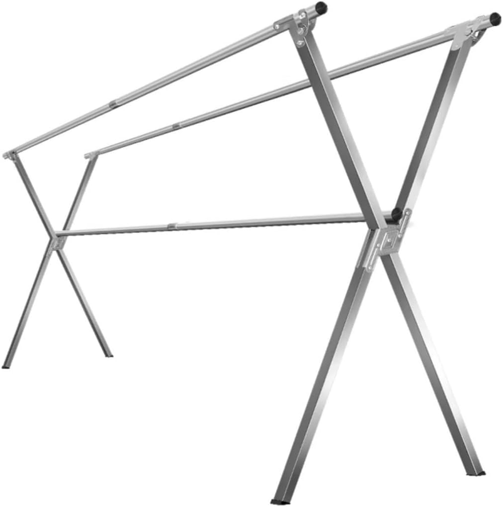 Foldable Space-Saving Clothes Rack Floor-Standing Clothes Rack Tripod Portable Rotating Clothes Rack，Foldable Stainless Steel Laundry Rack - Adjustable Clothes Drying Rack for Space Saving &