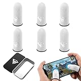 DASHUI 6 Stück Finger Sleeves Gaming, Anti-Schweiß Fingersleeves Touchscreen Fingerhüllen, Superempfindlich & Atmungsaktiv für präzise Handy-Spielesteuerung