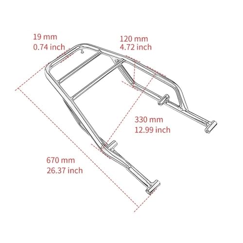 Porte-bagages arrière Meteor 350 support étagère de selle