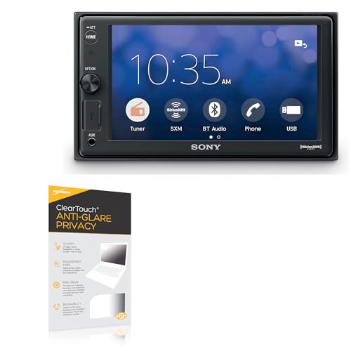 BoxWave Screen Protector Compatible With Sony XAV-V10BT - ClearTouch Anti-Glare Privacy (2-Pack), Privacy Screen Protector Flexible Film Anti-Glare