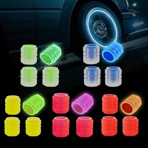 20 Piezas Tapas De Válvula De Neumático De Coche,Tapas Luminosas,...