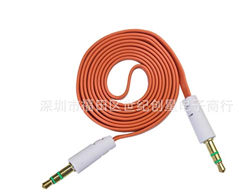 Davitu Cables, Adapters & Sockets - by DHL 1000pcs Top noodle Aux Stereo 3.5mm 1 m Car Male to M AUX AUXILIARY sound Stereo Audio Data Cable MP3 - (Color Name: Black)