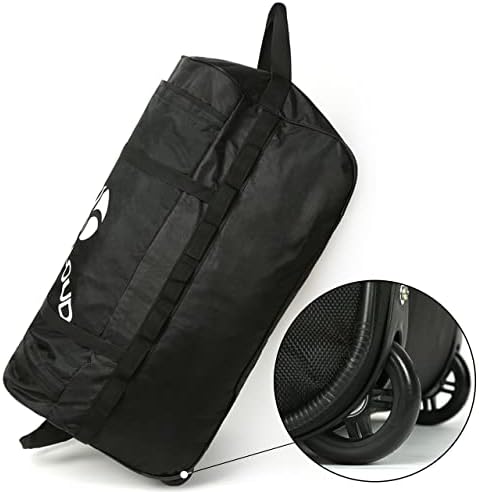 Rock Cloud Foldable Wheeled Duffel Bag with Wheels 85L Rolling Duffle Bag Packable 26 inch for Travel Sports Camping(Black)