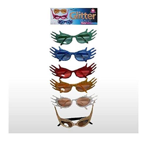 Loftus International Loftus Fancy Glitter Rock Star Sunglasses, Assorted, One Size Novelty Item