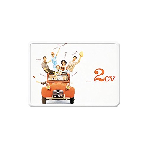 Éditions Clouet 29086 - Petite Plaque métal 15x21 cm Citroen - La liberté en 2 CV