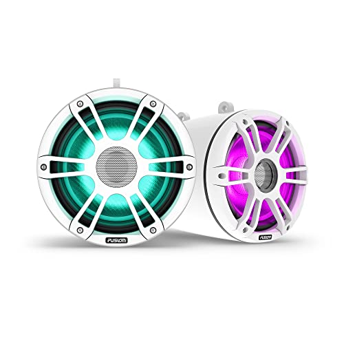 Image of Garmin Fusion Signature Series 3i Marine Wake Tower Speakers, 6.5 inch 230-watt CRGBW Sports White Marine Wake Tower Speakers (Pair)