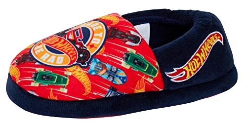 Hot Wheels Pantuflas para niños de juguete para coches de carreras, zapatos de casa, multicolor, 34 EU