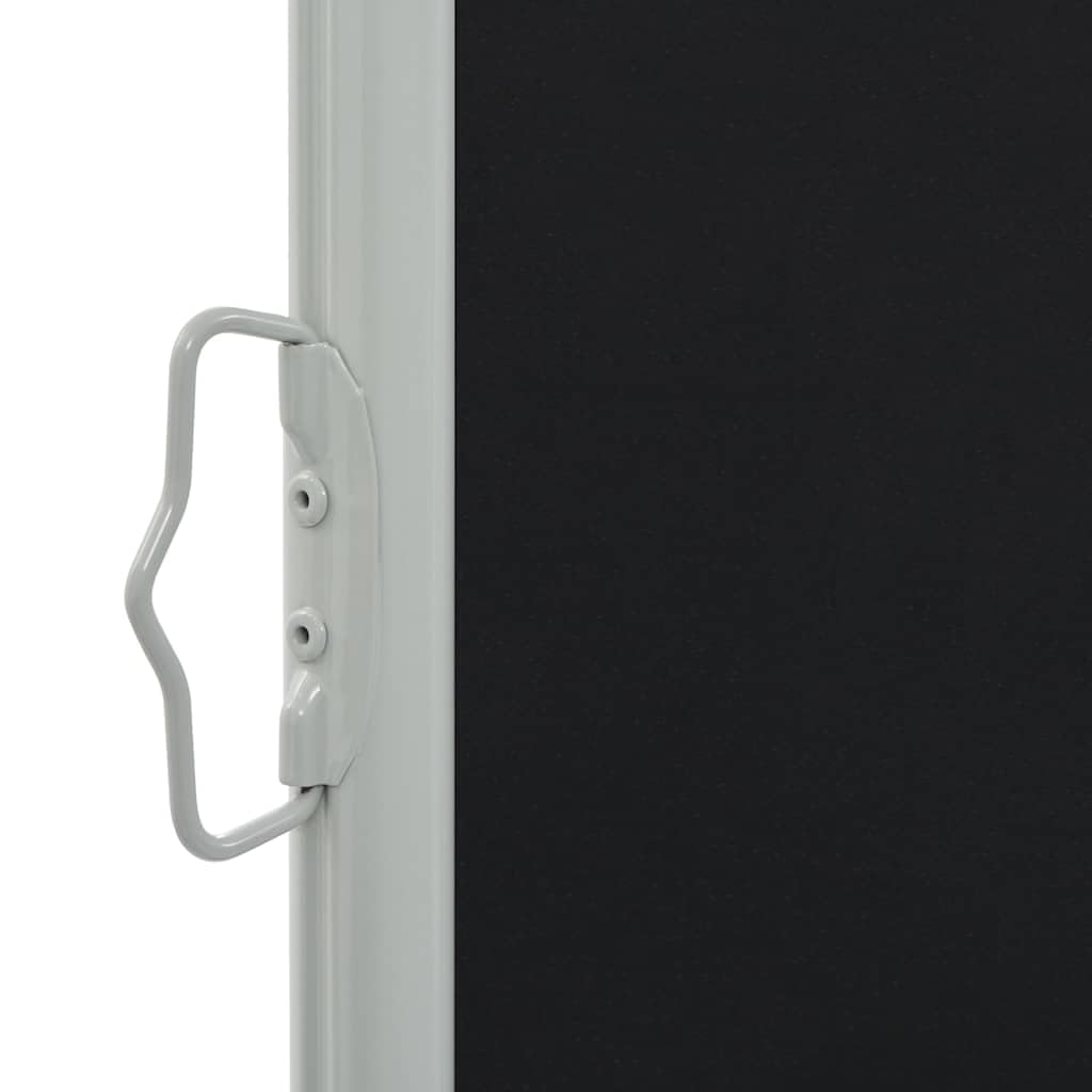 Tenda da Sole Laterale Estensibile, 140x300 cm Nero, Tessuto Poliestere UV e Struttura Ferro, Frangivista Balcone e Separe da Esterno, per Giardino e Patio