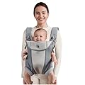 JOYNCLEON Ergonomic Baby Carrier with Adjustable Strap,4-in-1 Newborn to Toddler Carrier,Breathable Mesh Baby Carrier for Summer,Compact for Travel & Outdoor Adventures,Ideal for Infants 0-3 Years
