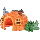 lurrose レジン製パイナップル形状水槽装飾 隠れ家機能付き爬虫類 エビ対応アクアリウムオーナメント 魚の遊び場にで変色 変形防止