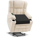 HAVARGO Recliner Cushions for Elderly 20x20x5 Inch Thick Large Square Chair Cushion Non-Slip High Resilient Recliner Risers Black 1P