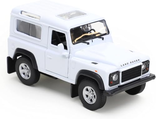 Toyland® 4 Zoll (10cm) Die Cast Modell Land Rover Defender Spielzeugauto - Spielfahrzeuge (Weiss)