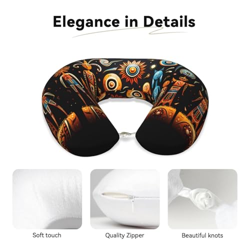 Almohada U espuma viscoelástica tamaño viaje miniatura 3