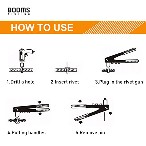 Booms Fishing Ma1 Pad Eye Rivet Kit Attachment Points For Kayaks, Caones, Boats #TOP4