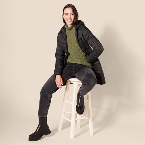 Image of Amazon Essentials Women's Long Sleeve Fisherman Cable Knit Turtleneck Sweater (Available in Plus Size)