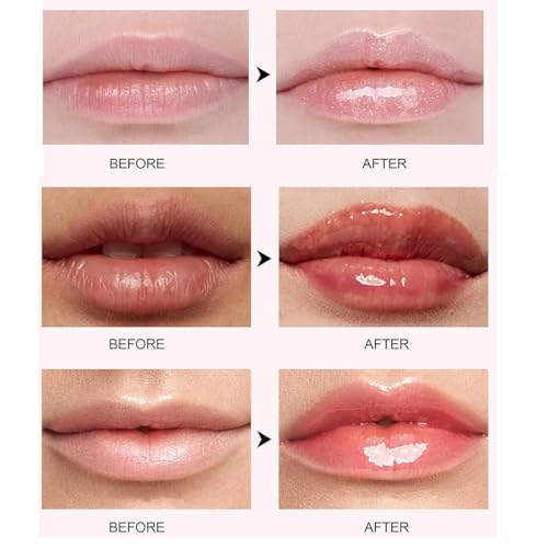 Baorder 2PCS Plumping Lip Oil With Chili Extract-Fuller Lips Instantly!Clear Pink Plumper Pout Lips Lip Gloss,Hydrating Nourishing Tinted Lip Balm Liquid Lipstick for Moisturizing Lips - Image 4
