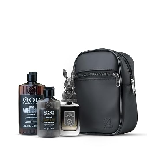 QOD Barber Shop - Kit Presente Shoulder Bag + Perfume Jim 100ml + Shampoo Whiskey 220ml + Creme de Barbear - 100g