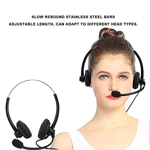 Ejoyous USB Headset with Noise Cancelling Microphone, Stereo Sound Business Headphone for Call Centre, Customer Service, Laptop Computer - Image 2
