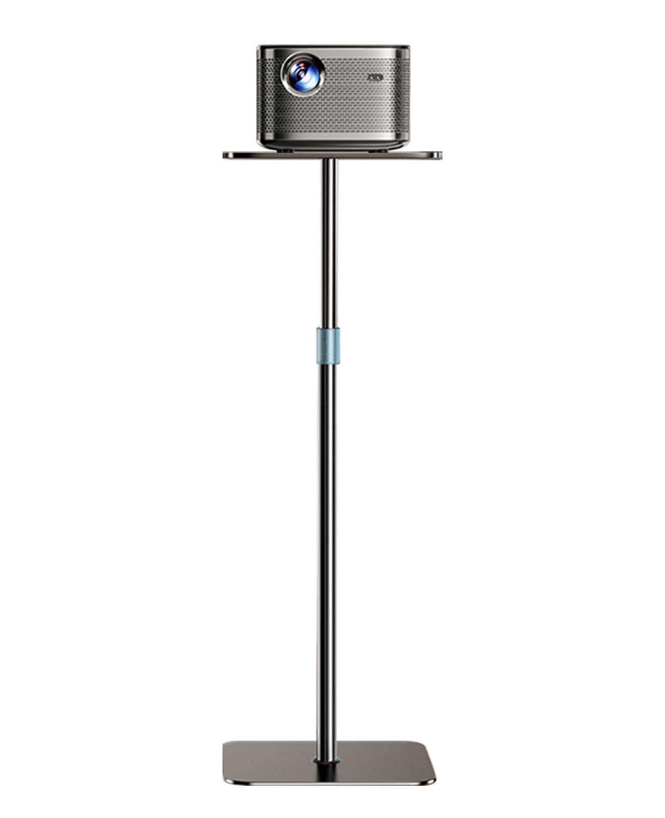 Beamer Ständer Projektor Halterung Höhenverstellbar 104–160 cm – Bodenständer mit Platte für Präsentationen, Heimkino, Studio, Büro – Traglast bis 6 kg